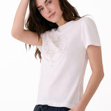 Lolë Laurier Logo T-shirt in white
