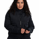 Lolë Kylee Synth Down Jacket in black — complete with an inner pocket, in a relaxed silhouette