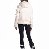 Lolë Kylee Synth Down Jacket in Gardenia cream — complete with an inner pocket, in a relaxed silhouette