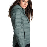 Lolë Emeline Down Jacket in blue — embrace the outdoors in style and comfort with the Emeline Down Jacket