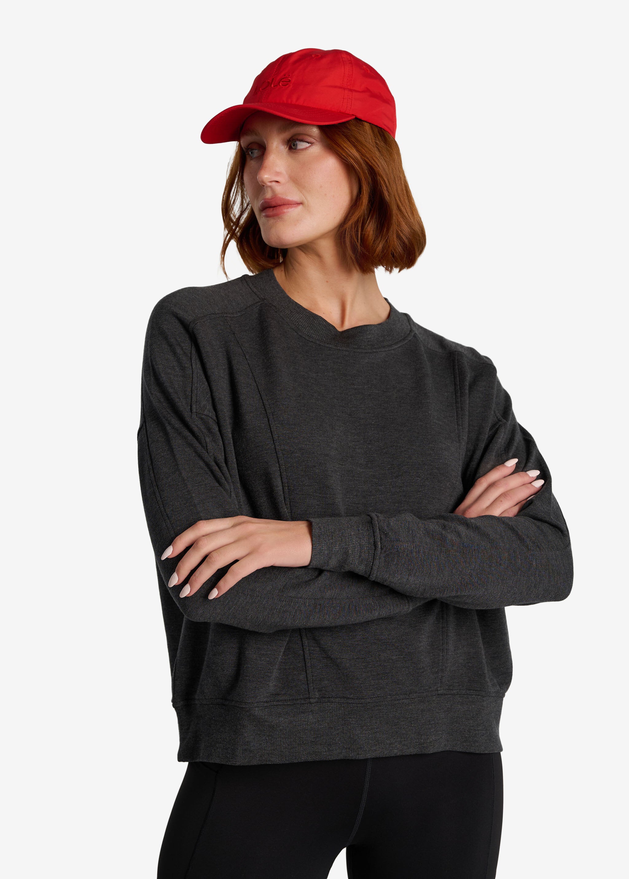 Lolë Icon Ball Cap in Cayenne coral red