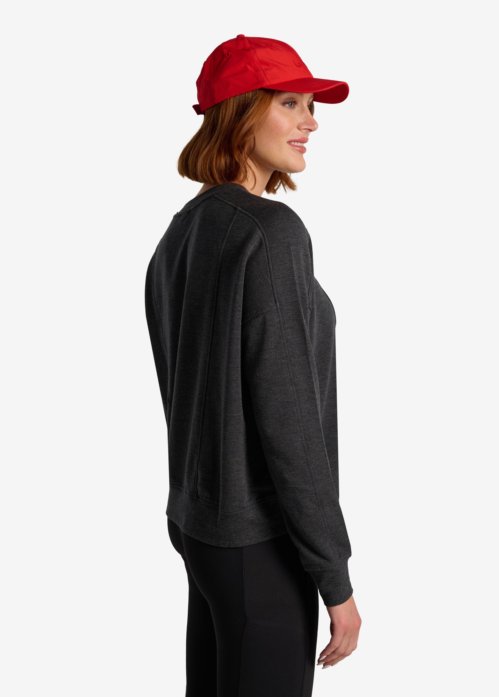 Lolë Icon Ball Cap in Cayenne coral red