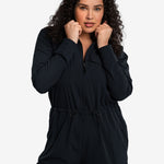 Lolë Forillon Jumpsuit in black — the Forillon long sleeve Jumpsuit is the ultimate packing piece