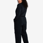 Lolë Forillon Jumpsuit in black — the Forillon long sleeve Jumpsuit is the ultimate packing piece