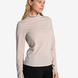 Lolë Performance Wool Moisture-Wicking Turtleneck in Abalone pale greige