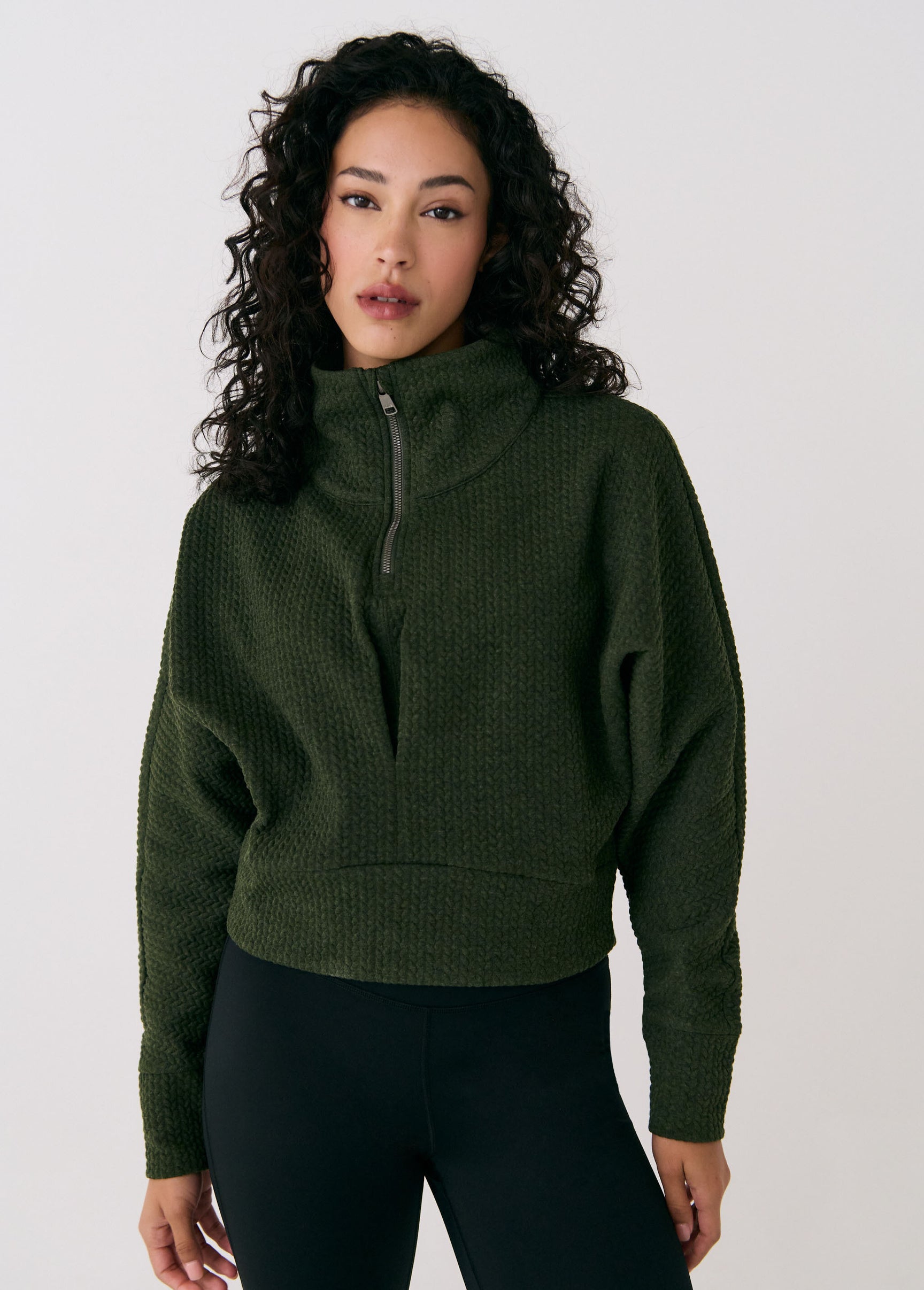 Nancy Lopez Blast 1/4 zip Long Sleeved  - Flow Black