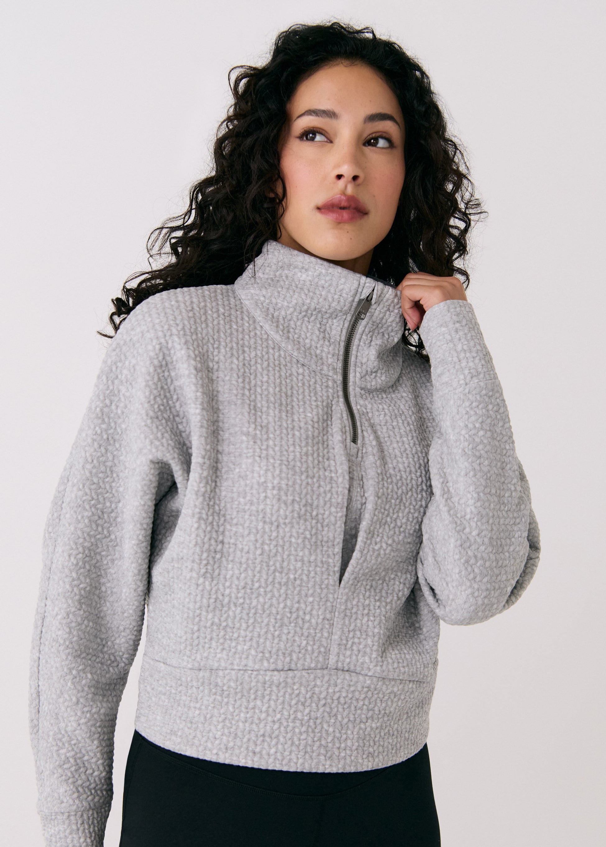 Half-Zip Knit Pullover - Melon main image 1