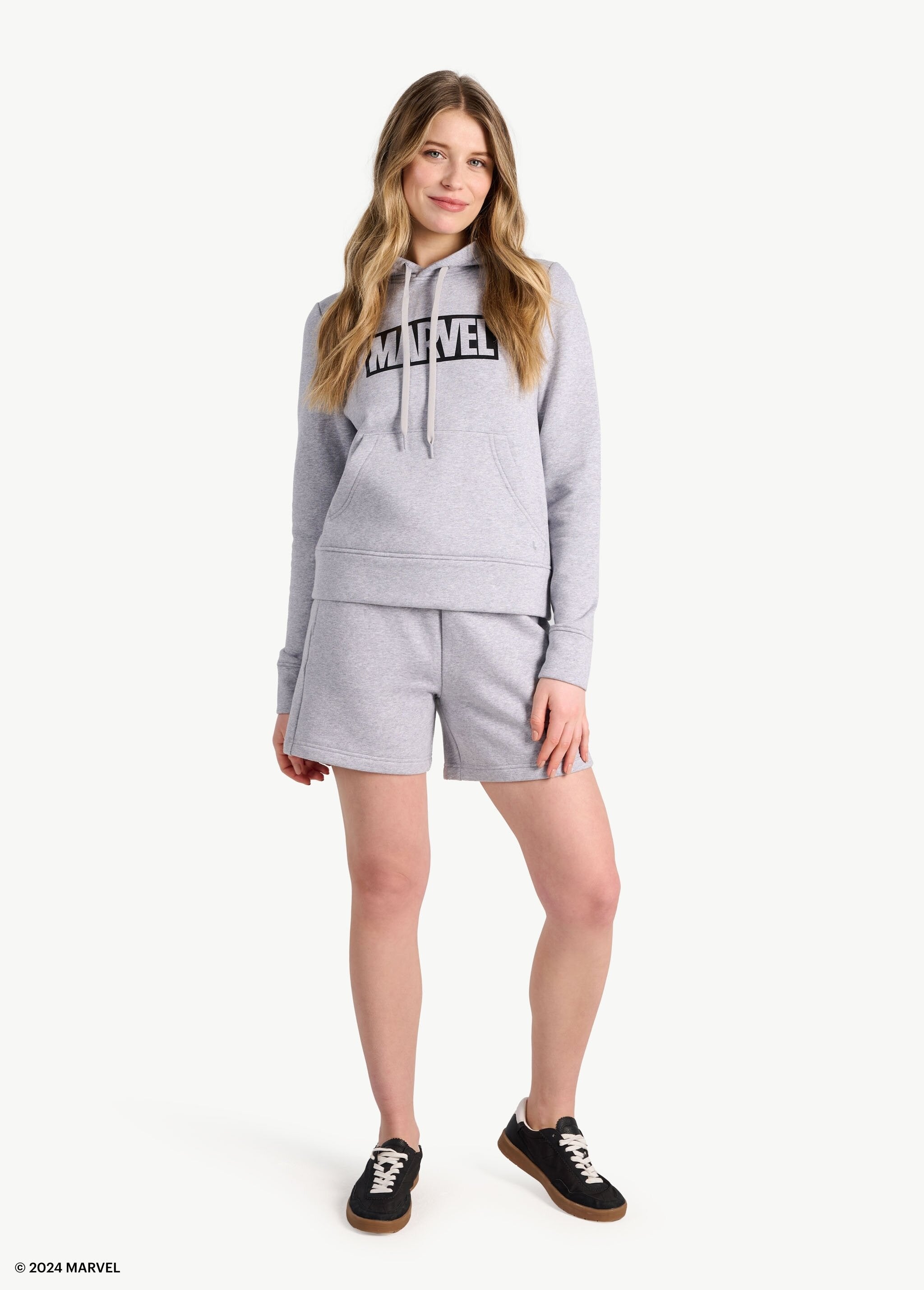 Lolë Marvel Icon Pullover Hoodie in grey