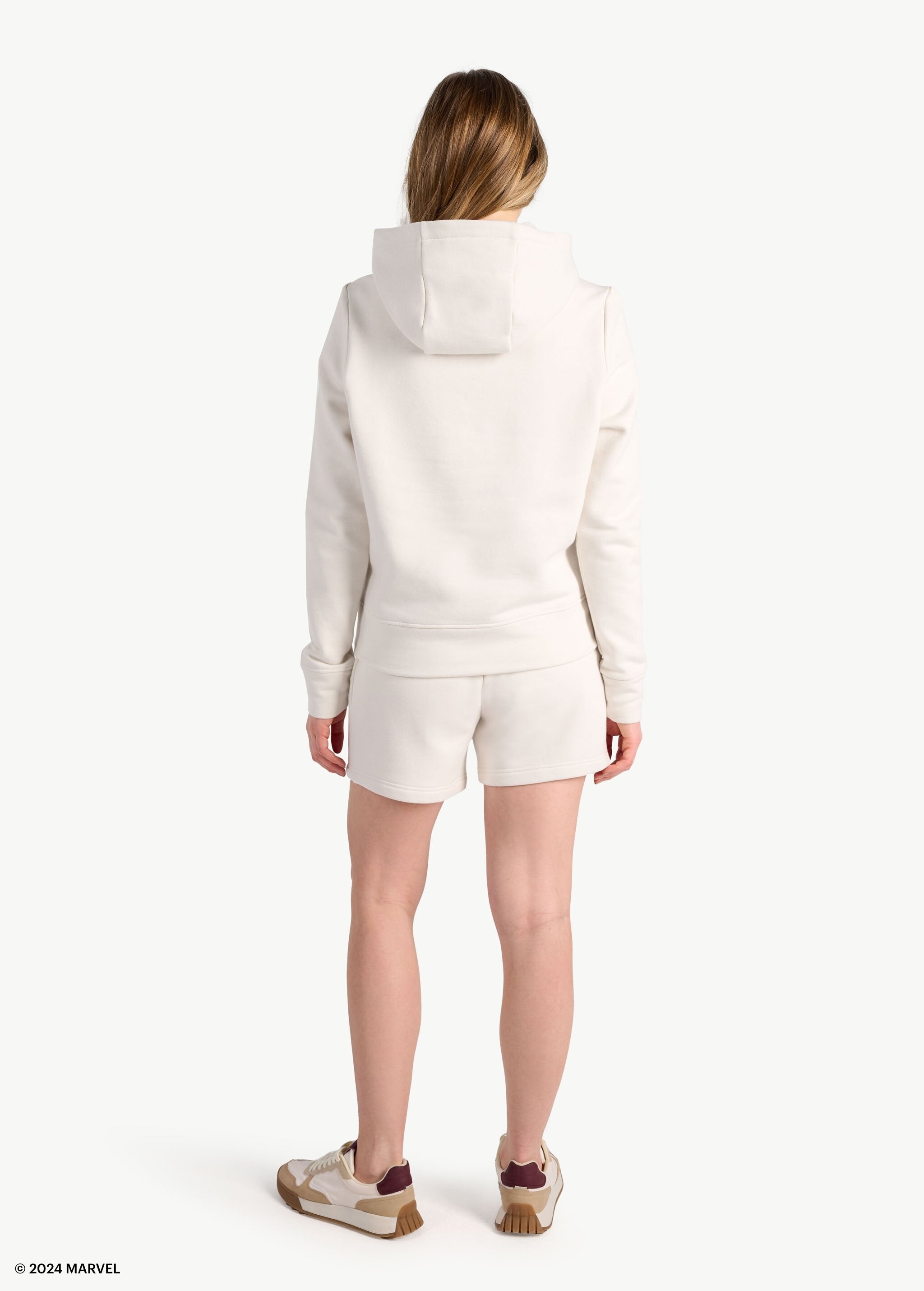 Lolë Marvel Icon Pullover Hoodie in cream