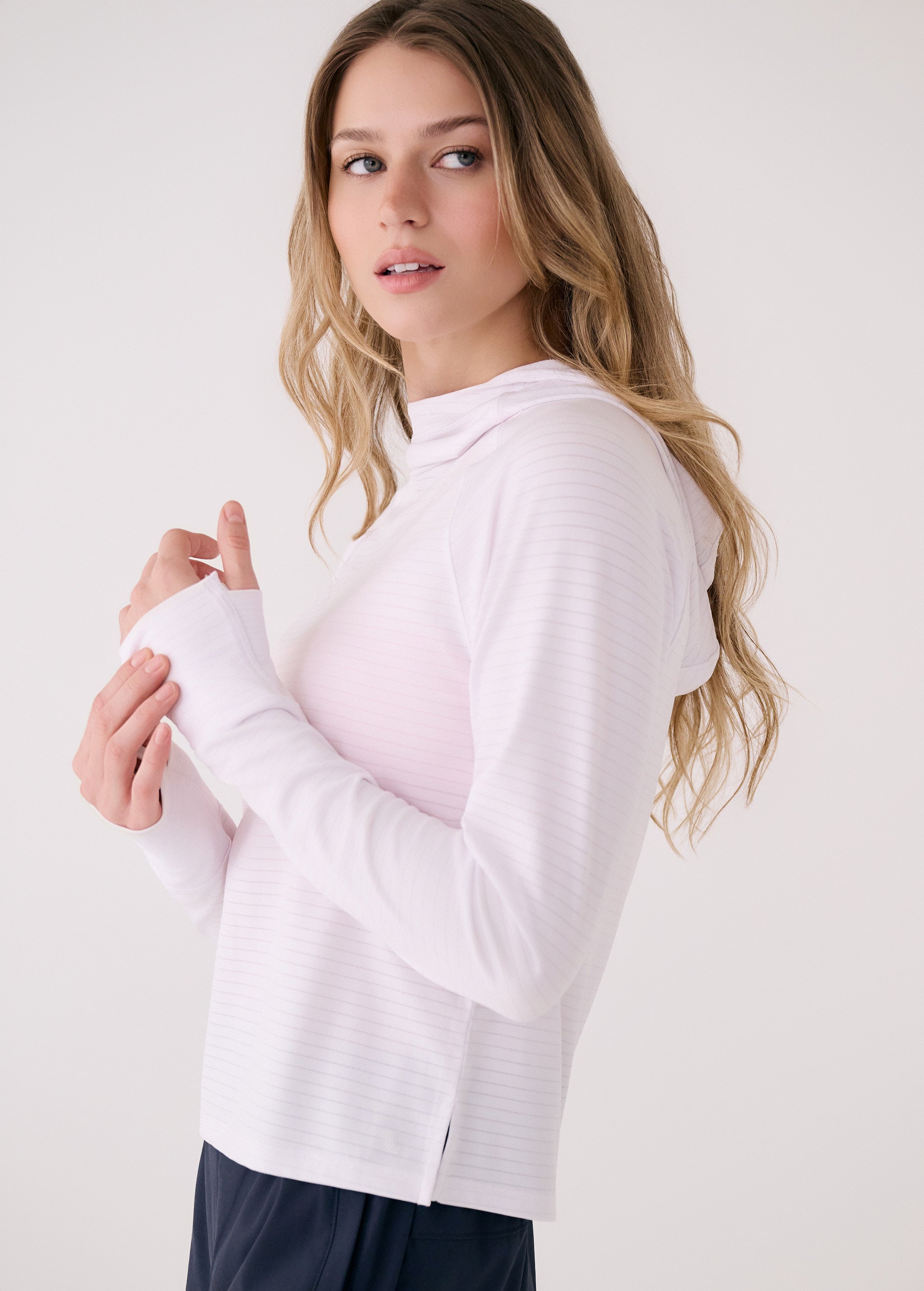 Lolë Sunny Pullover Hoodie in white
