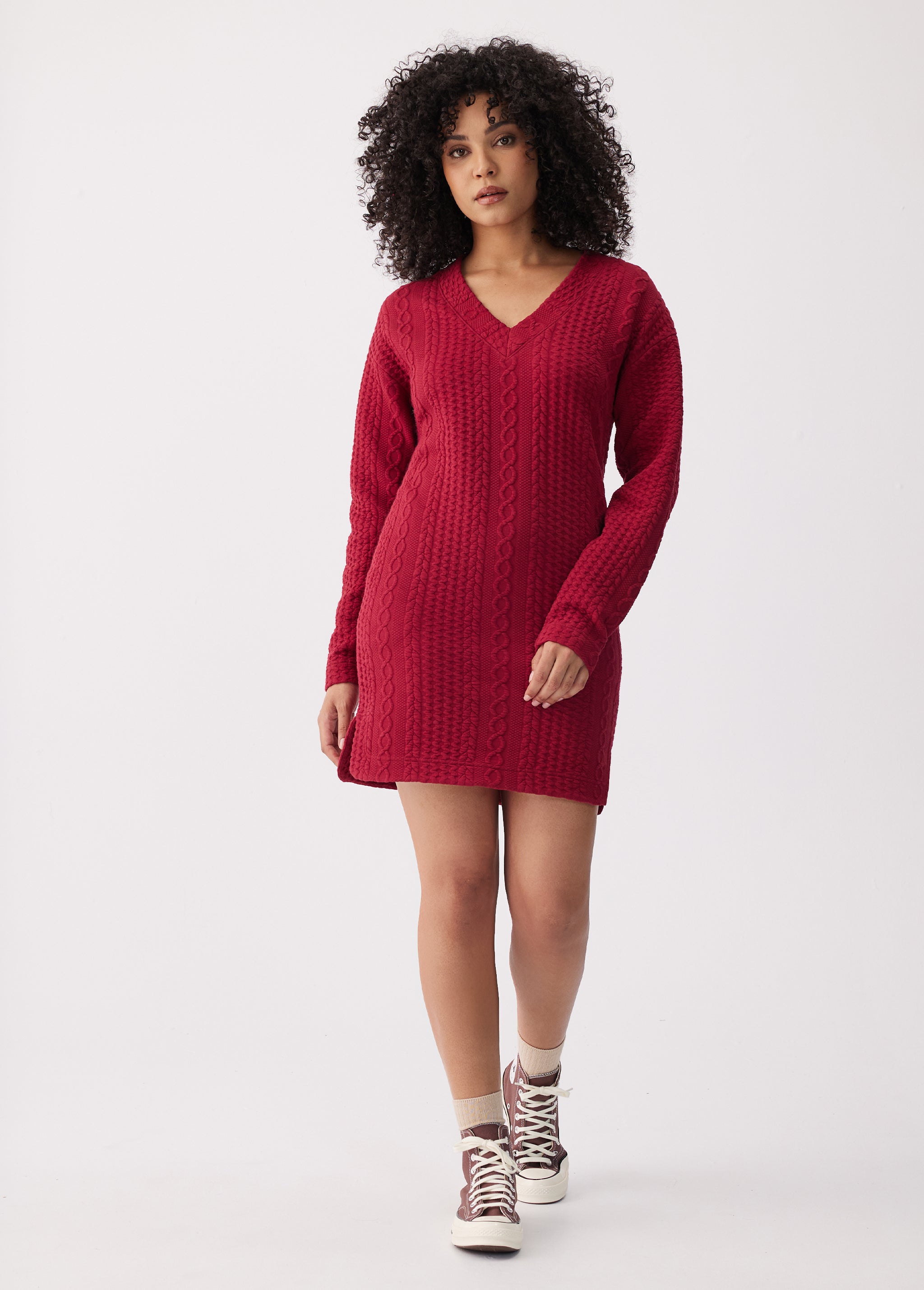 Robe à col en V Colette