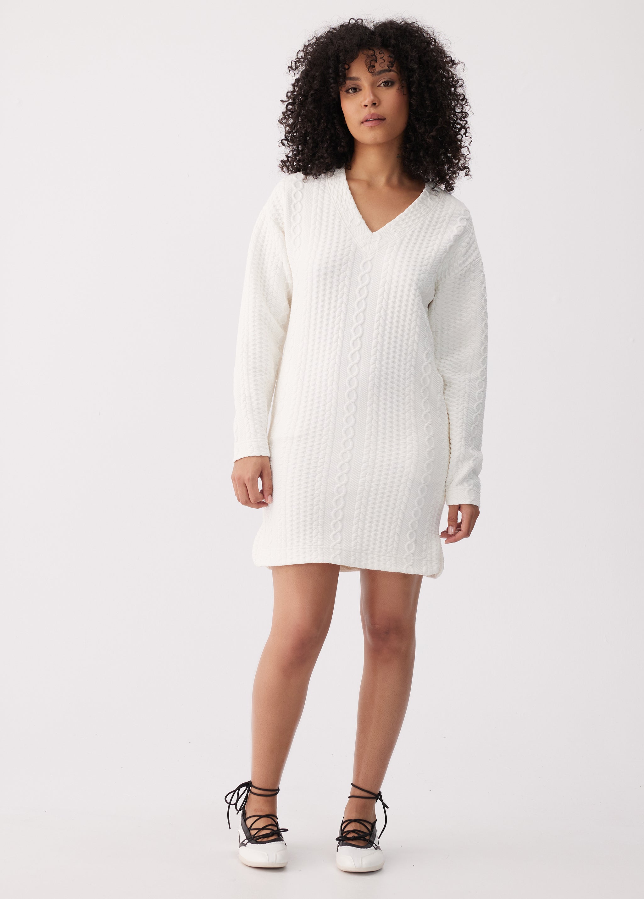Robe à col en V Colette