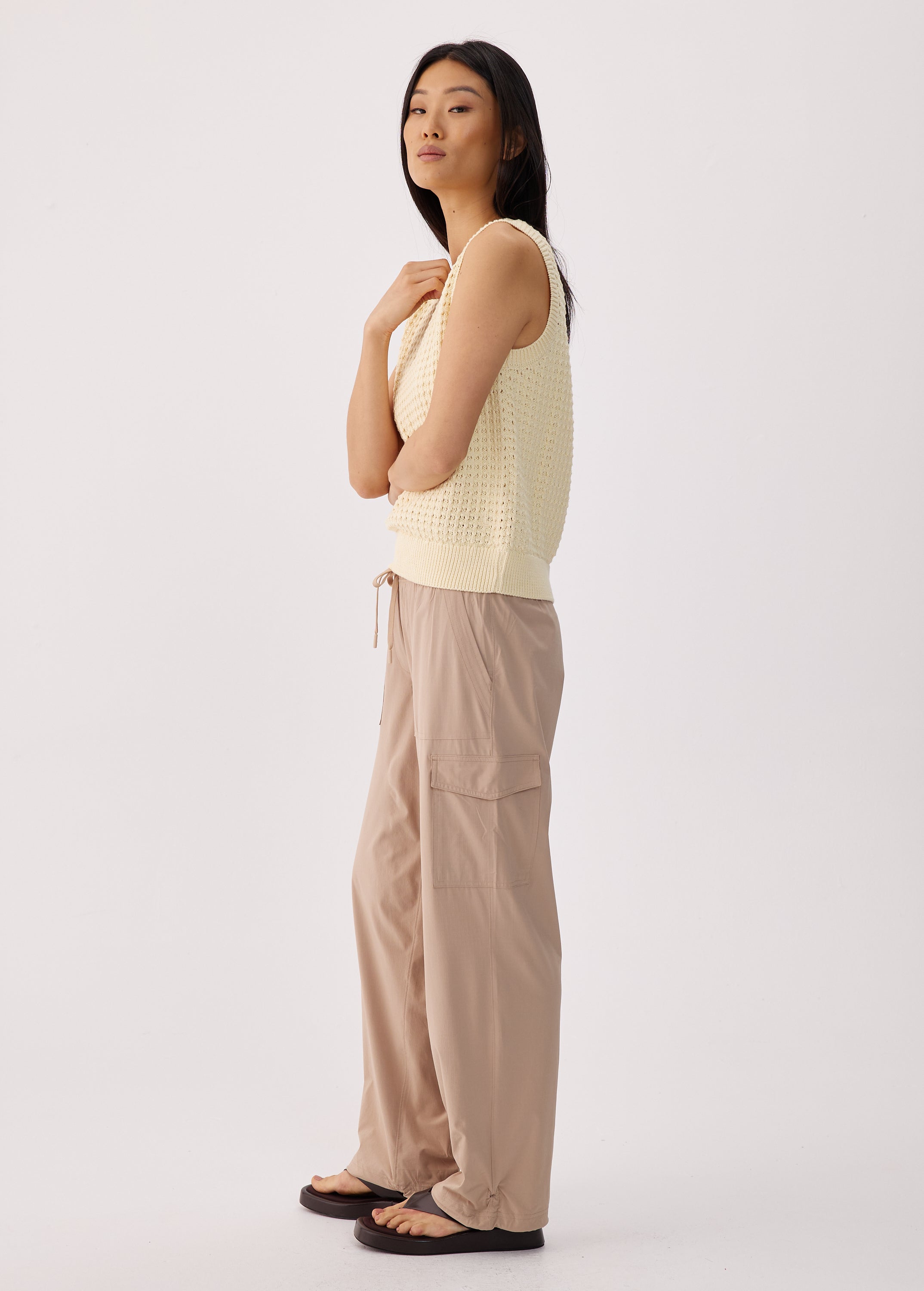 Lolë Portofino Tank Top Sweater in pale yellow