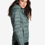 Lolë Emeline Down Jacket in blue — embrace the outdoors in style and comfort with the Emeline Down Jacket