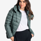 Lolë Emeline Down Jacket in blue — embrace the outdoors in style and comfort with the Emeline Down Jacket