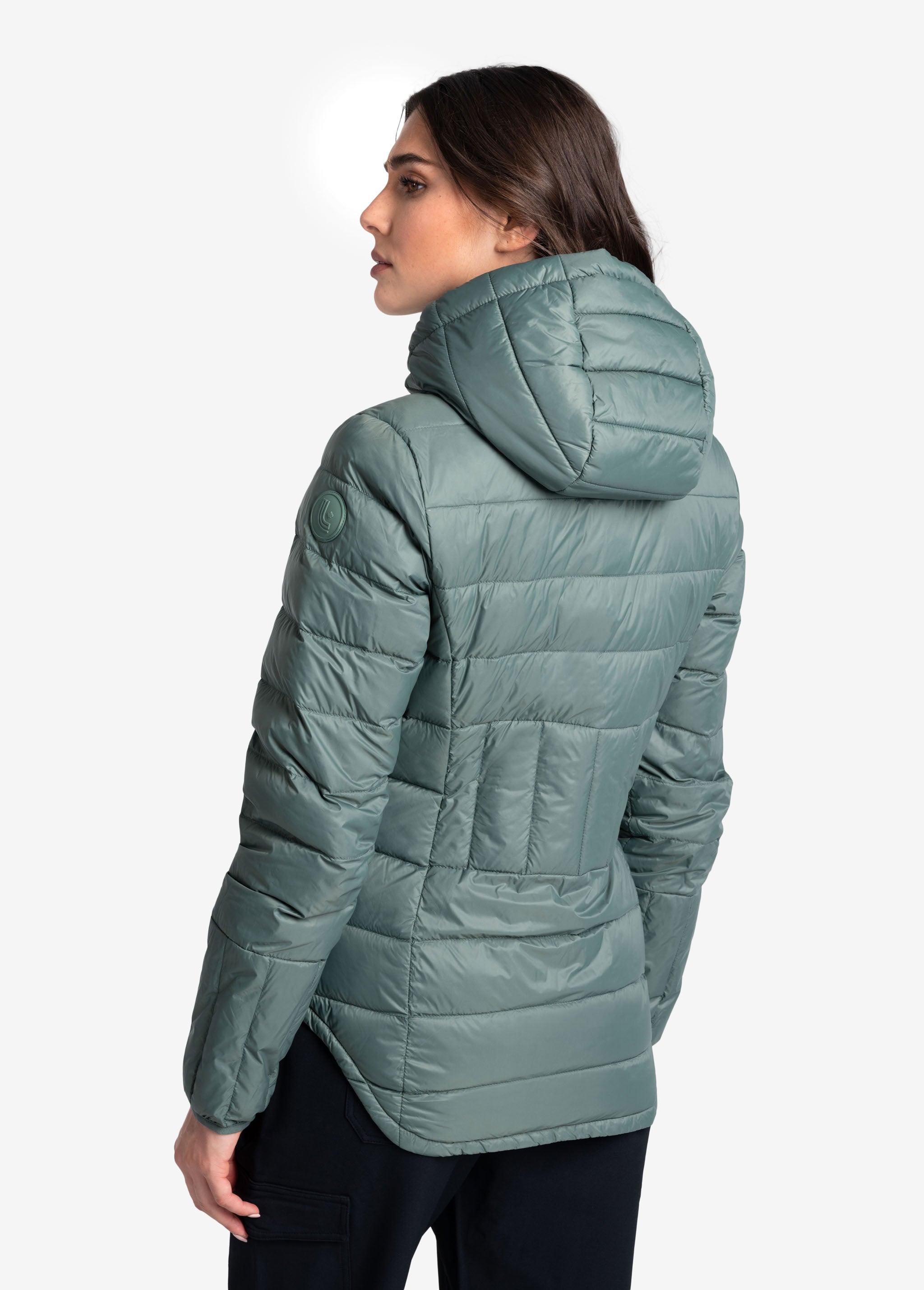 Lolë Emeline Down Jacket in blue — embrace the outdoors in style and comfort with the Emeline Down Jacket