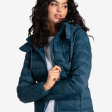 Lolë Emeline Down Jacket in blue — embrace the outdoors in style and comfort with the Emeline Down Jacket