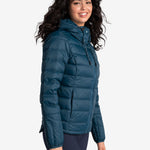 Lolë Emeline Down Jacket in blue — embrace the outdoors in style and comfort with the Emeline Down Jacket