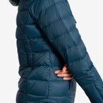 Lolë Emeline Down Jacket in blue — embrace the outdoors in style and comfort with the Emeline Down Jacket