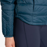 Lolë Emeline Down Jacket in blue — embrace the outdoors in style and comfort with the Emeline Down Jacket