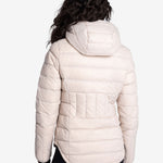 Lolë Emeline Down Jacket in Abalone pale greige — embrace the outdoors in style and comfort with the Emeline Down Jacket