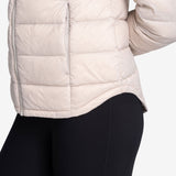 Lolë Emeline Down Jacket in Abalone pale greige — embrace the outdoors in style and comfort with the Emeline Down Jacket