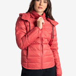 Lolë Emeline Down Jacket in Cerise coral — embrace the outdoors in style and comfort with the Emeline Down Jacket
