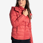 Lolë Emeline Down Jacket in Cerise coral — embrace the outdoors in style and comfort with the Emeline Down Jacket