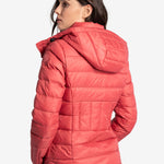 Lolë Emeline Down Jacket in Cerise coral — embrace the outdoors in style and comfort with the Emeline Down Jacket