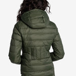 Lolë Emeline Down Jacket in Kombu olive green — embrace the outdoors in style and comfort with the Emeline Down Jacket