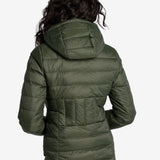 Lolë Emeline Down Jacket in Kombu olive green — embrace the outdoors in style and comfort with the Emeline Down Jacket