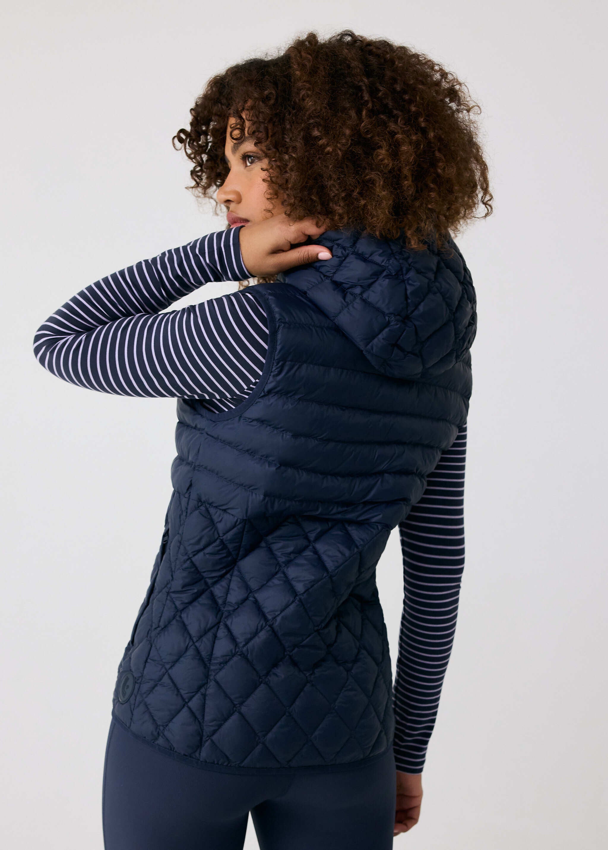 Lolë The Base Insulated Vest in Outerspace navy