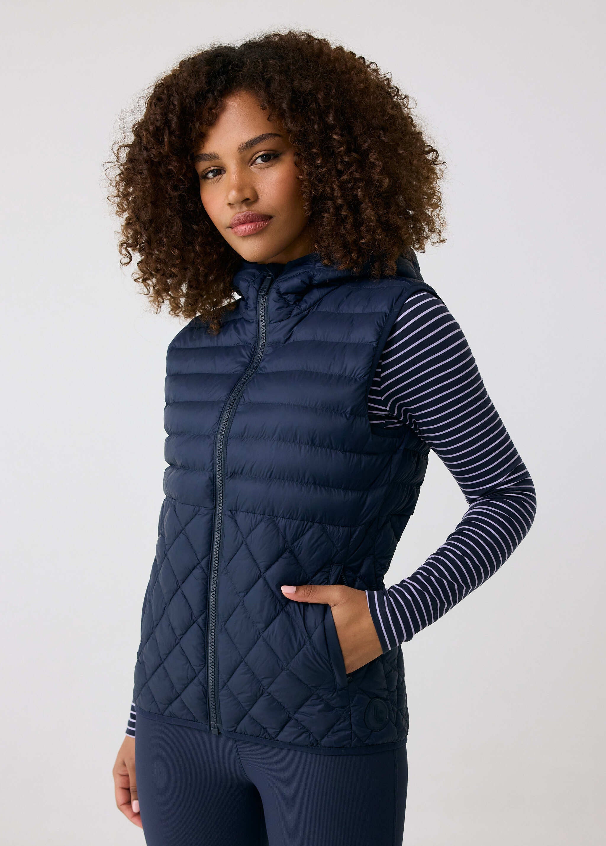 Lolë The Base Insulated Vest in Outerspace navy
