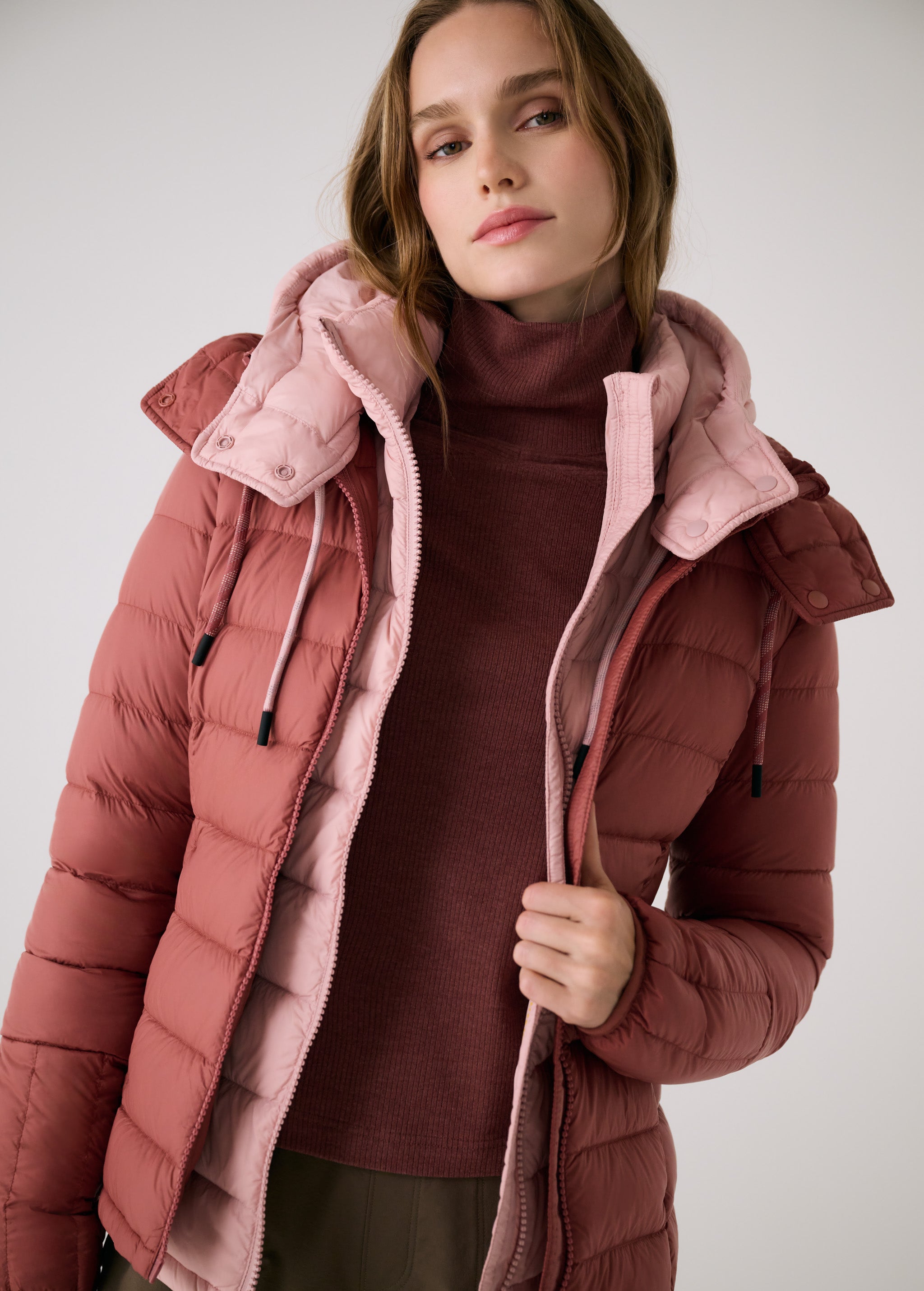 Lolë Emeline Down Jacket in Ballerina blush pink