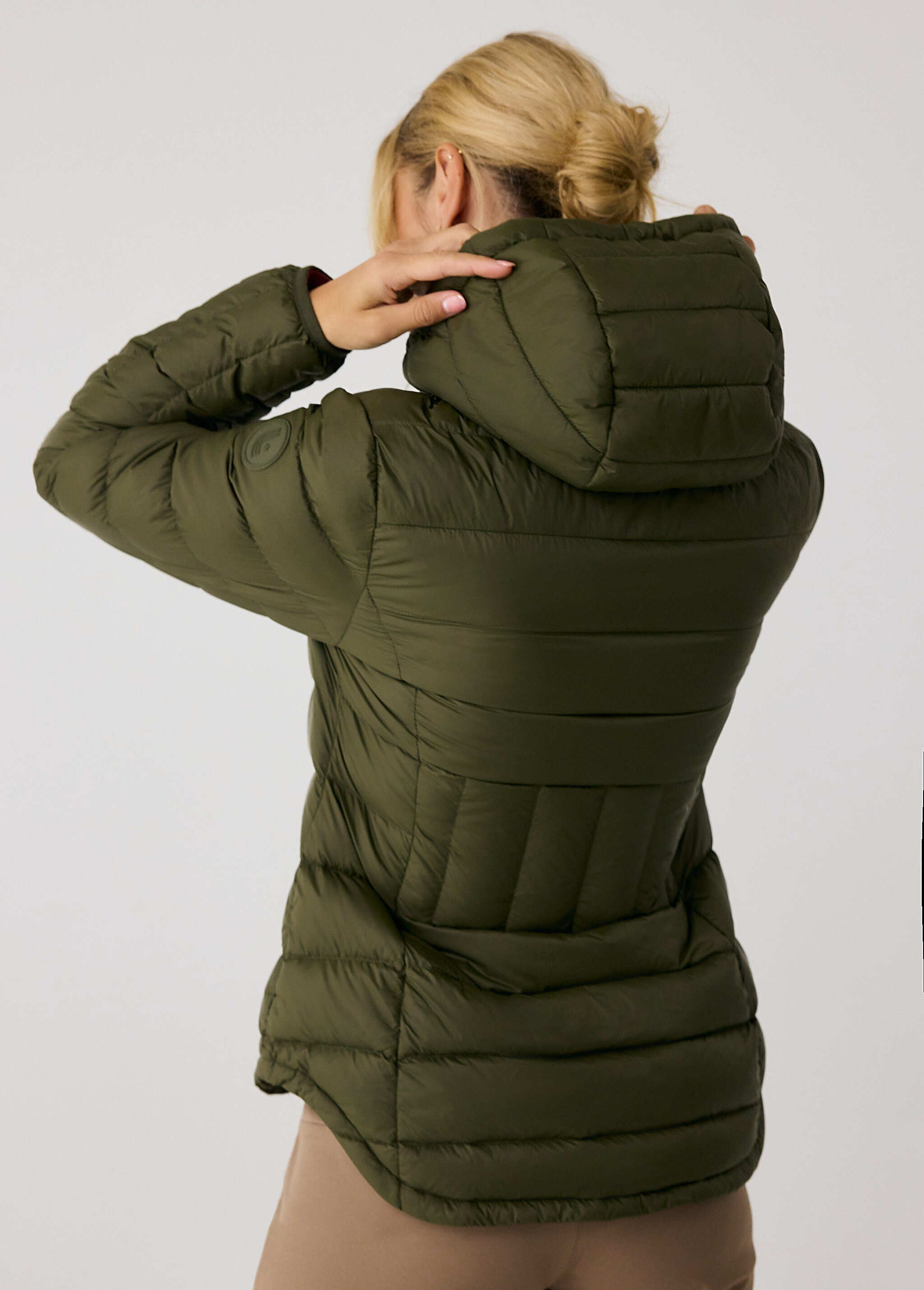 Lolë Emeline Down Jacket in Moss olive green