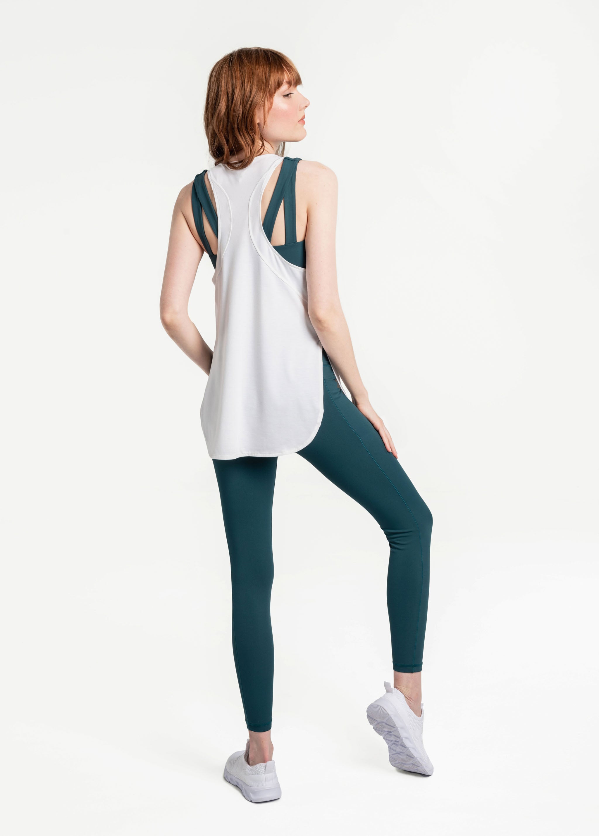 Lolë Performance Wool Tank Top in white