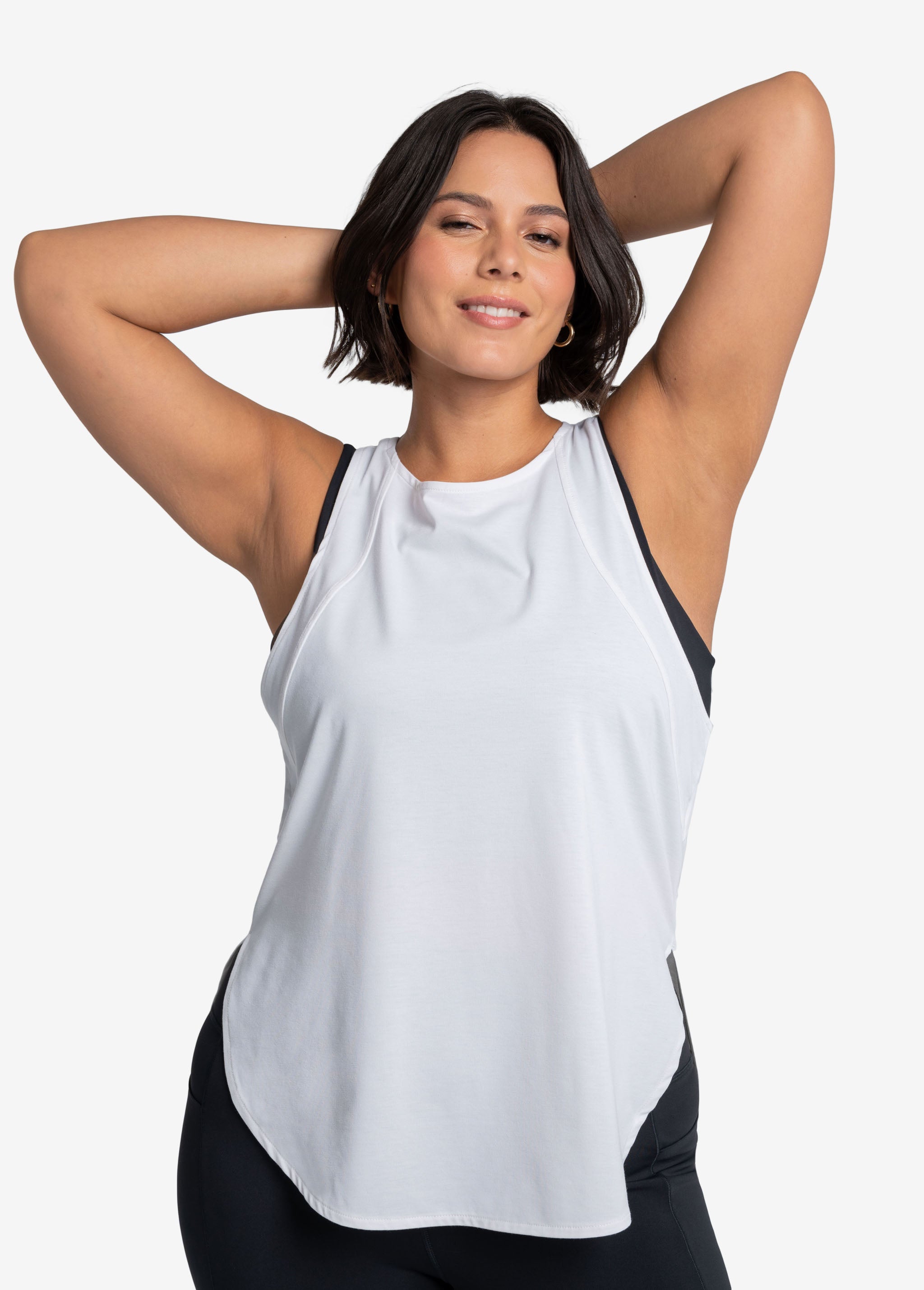 Lolë Performance Wool Tank Top in white