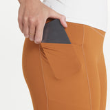 Lolë Step Up Ankle Leggings in Pecan caramel