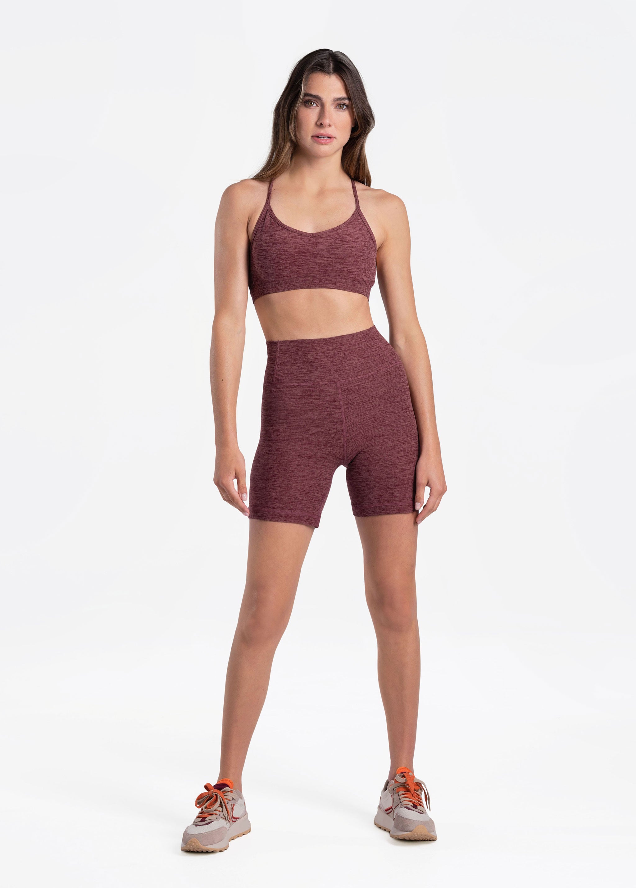 Lolë Half Moon Bra in plum