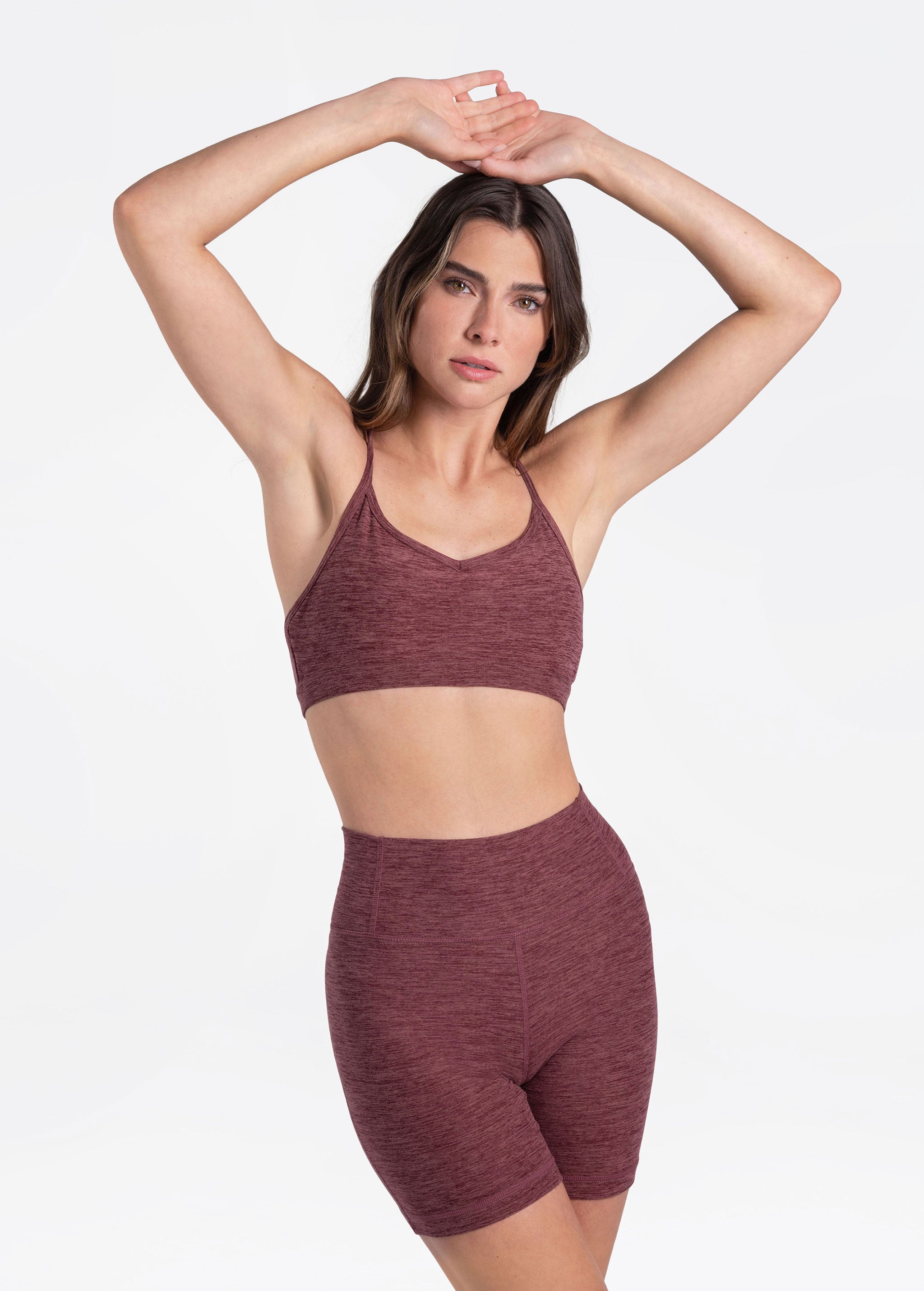 Lolë Half Moon Bra in plum