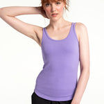 Lolë Organic Cotton Tank Top in Violet purple — comfort comes easy with this organic cotton tank top