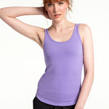 Lolë Organic Cotton Tank Top in Violet purple — comfort comes easy with this organic cotton tank top
