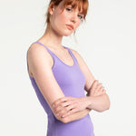 Lolë Organic Cotton Tank Top in Violet purple — comfort comes easy with this organic cotton tank top