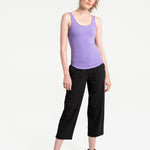 Lolë Organic Cotton Tank Top in Violet purple — comfort comes easy with this organic cotton tank top