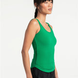 Lolë Organic Cotton Tank Top in Jade green — comfort comes easy with this organic cotton tank top
