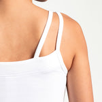 Lolë Organic Cotton Tank Top in white — comfort comes easy with this organic cotton tank top