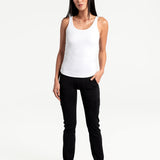 Lolë Organic Cotton Tank Top in white — comfort comes easy with this organic cotton tank top