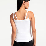 Lolë Organic Cotton Tank Top in white — comfort comes easy with this organic cotton tank top
