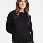 Lolë Vanier Funnel-Neck Pullover Sweater in black