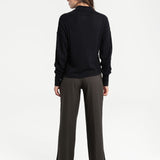Lolë Vanier Funnel-Neck Pullover Sweater in black